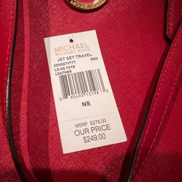 Michael Kors MK Large Luggage Jet Set Travel Tote - Picture 3 of 5